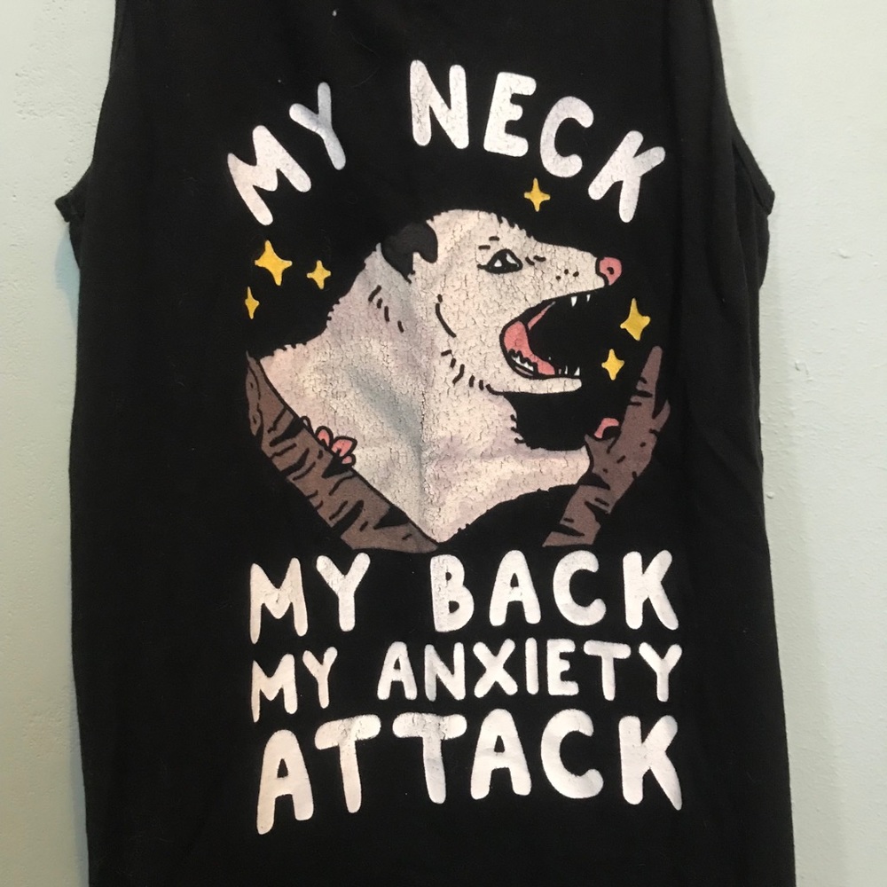Possum Anxiety Attack Racerback Tank